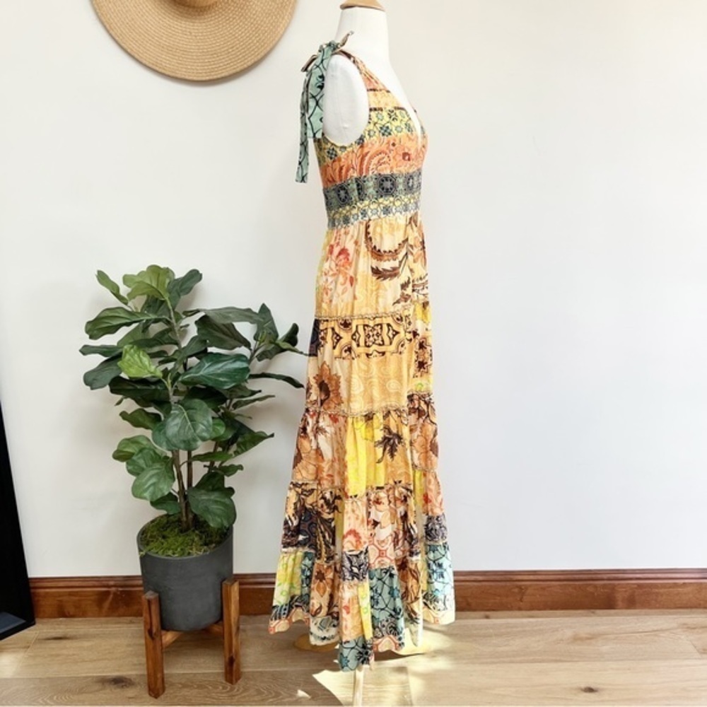 💋Anthropologie Geisha Design Rosalinda Patchwork Maxi dress size XS - Picture 4 of 12